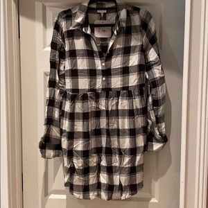 Isabel Maternity Black White Tunic Top M